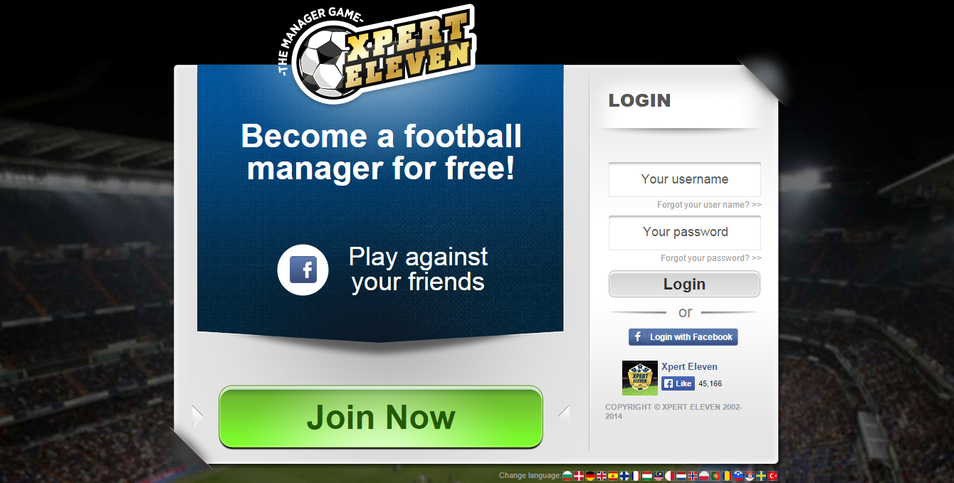 Xpert Eleven online football management game