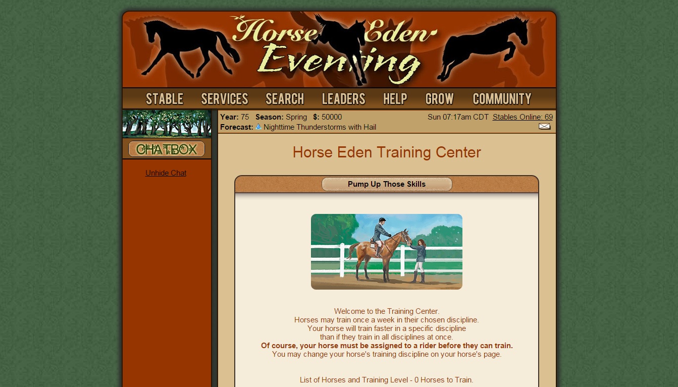 Horse Eden Eventing Simulation game
