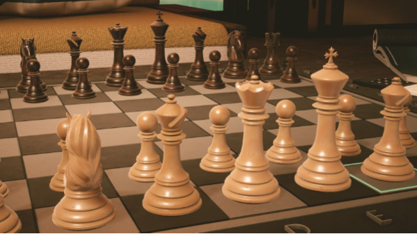 View of a chess board