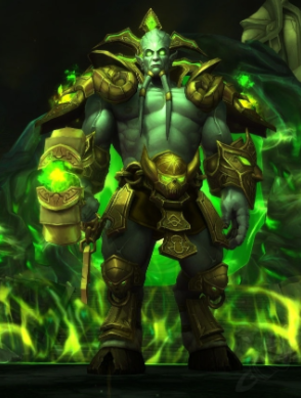 Green devil-like monster