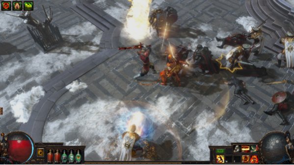 Screenshot of PoE showing full Diablo-like interface