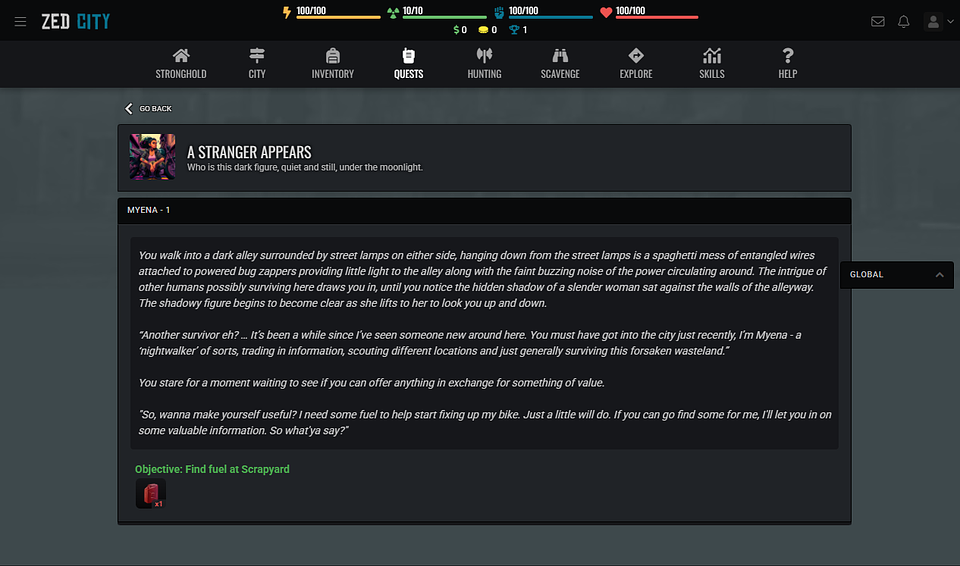 A Stranger Appears Quest