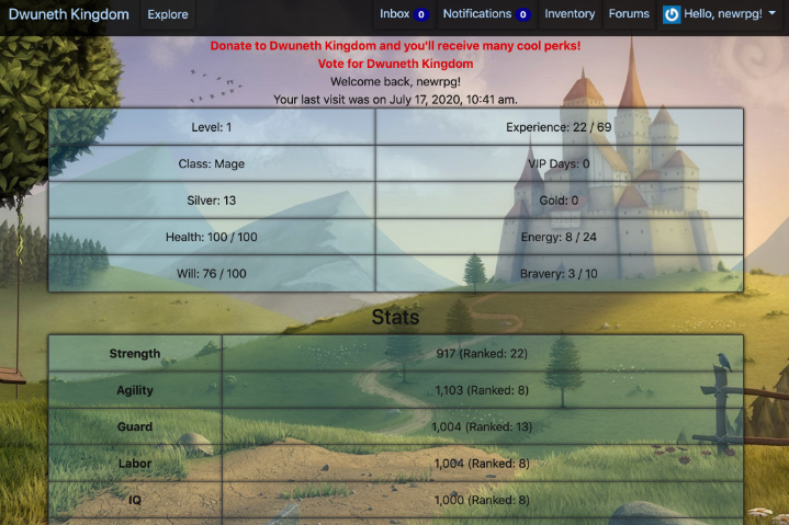 Player stats