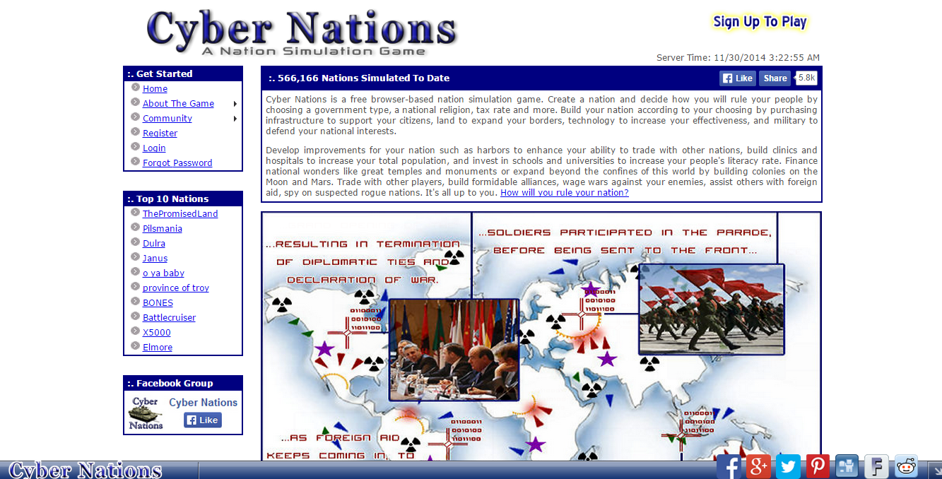 Cyber Nations - Fighting browser games