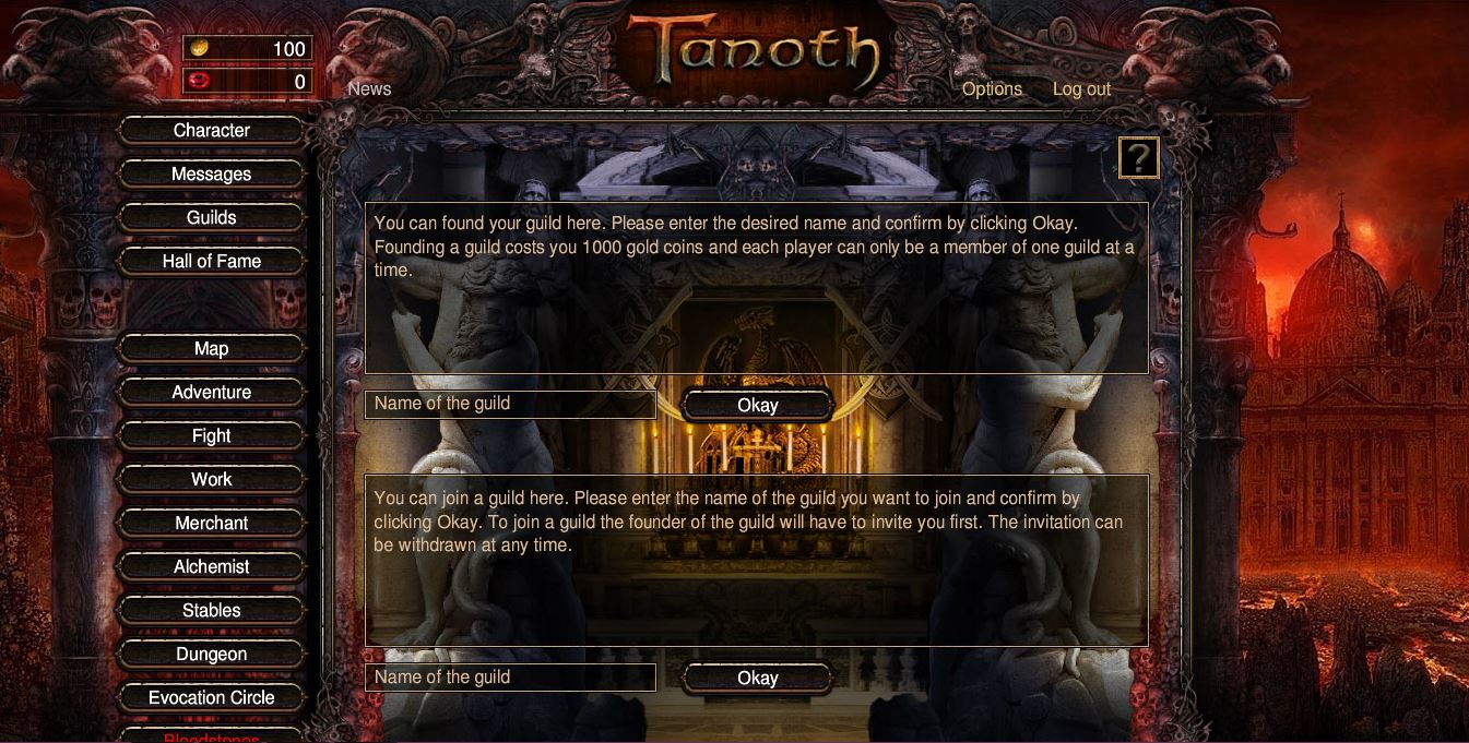 Tanoth - Fighting browser games