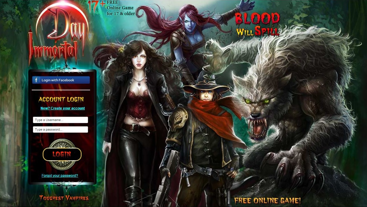 Vampires and werewolves online game