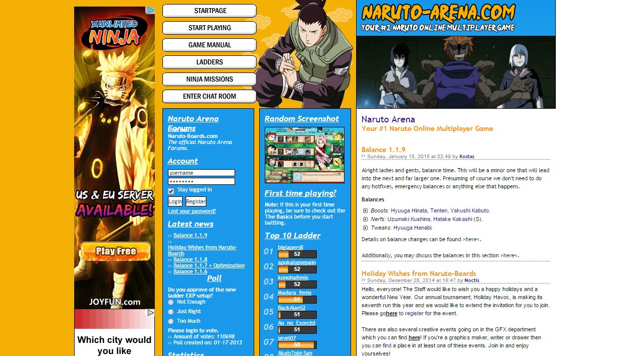 Naruto Arena de Batalha  RaGEZONE - MMO Development Forums