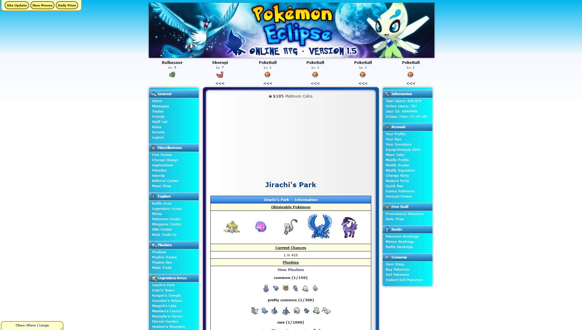 Pokémon Eclipse - Fighting browser games