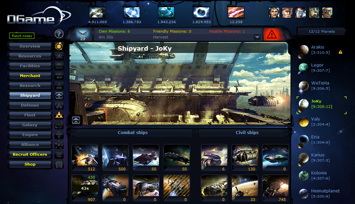 OGame - Sci-Fi browser games