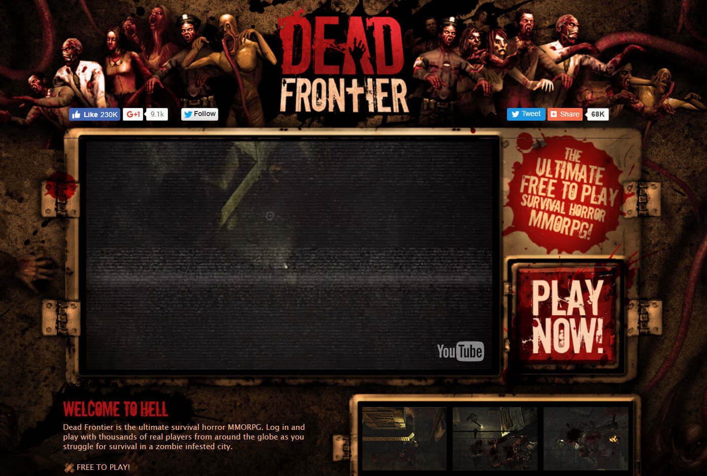 Dead Frontier o jogo online de zumbi!