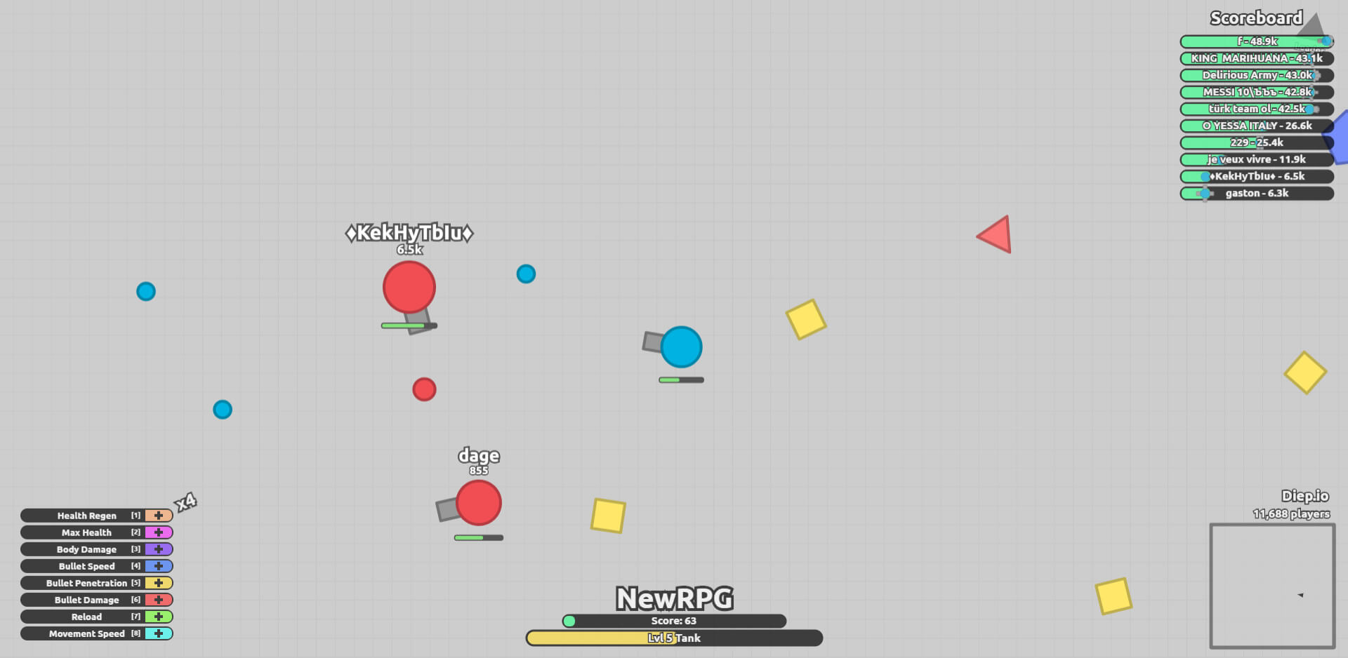 Diep.io - A multiplayer tank shooting game in your browser